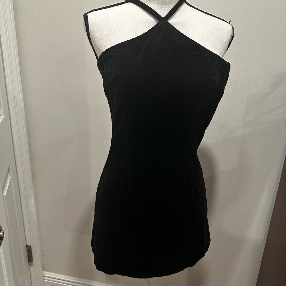 Mini suede dress